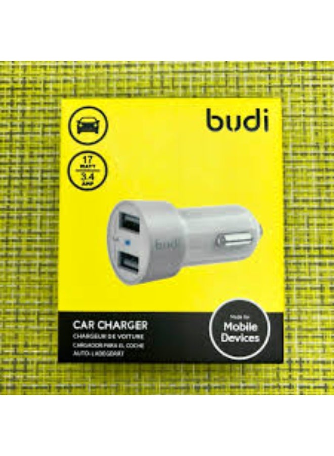 بودي شاحن سيارة Budi M8J622-WHT بقدرة 17 واط – أبيض - Image 2